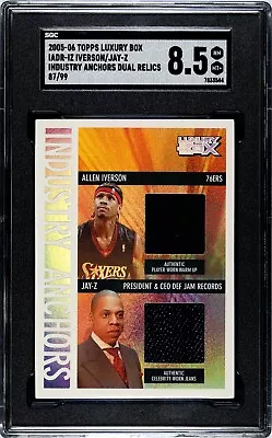 2005-06 Topps Luxury Box IADR-IZ Allen Iverson Jay-Z Industry Anchors /99 Relic • $249.99