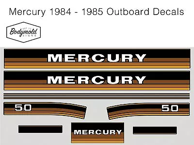Mercury Outboard Decals 1984 - 1985  50hp Replacement Decals • $52.09