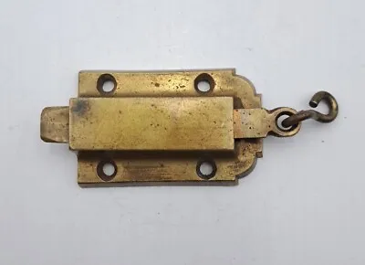 Antique / Vintage Brass Door Spring Loaded Latch Lock Bolt Cabinet Door Hardware • $22