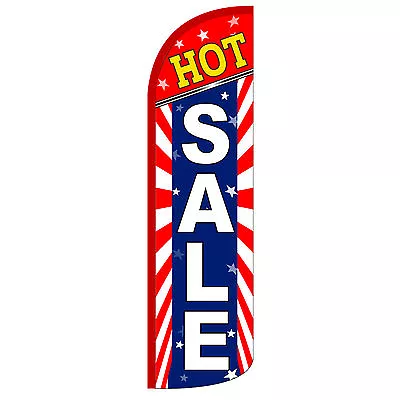 Windless Swooper Feather Flag Tall Banner Sign Only 3’ Wide HOT SALE BLUE WHITE • $26.20