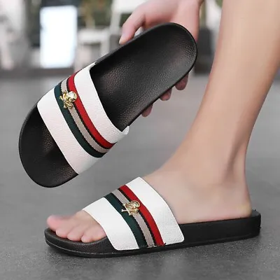 NEW Summer Slides Breathable Beach Sandals Flip Flops Mouth Men's Slippers Soft • $23.74