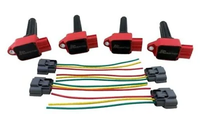 4 Performance Ignition Coils Wire Harness For 08+ Lancer Evolution X EVO 10 2.0L • $179.95