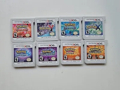 $294.95 • Buy Pokemon X Y Alpha Sapphire Omega Ruby Sun Moon Ultra Nintendo 3DS 8 Game Bundle