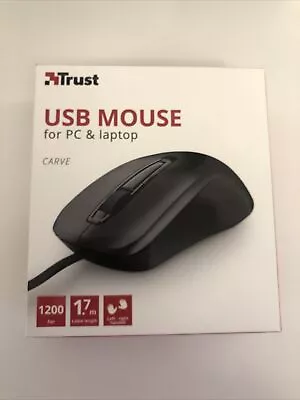 Trust 23733 Carve Wired USB BRAND NEW *FREE TRUST MOUSE PAD* • £6