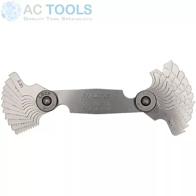 Mitutoyo Thread Pitch Gauge - Metric (0.35 - 6.0mm) 188-130 • $38.82