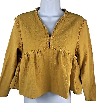 Zara Trafaluc Collection Women Top Boho Color Yellow Size Small • $10