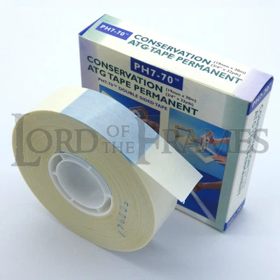 £28.99 • Buy 19mm X 30m ATG Tape PH7-70 Acid Free Conservation Double Sided Transfer FREE P+P