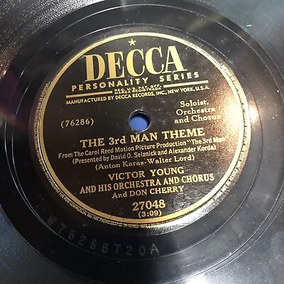 78rpm - Jazz - VICTOR YOUNG: Mona Lisa / The 3rd Man Theme • $19.99