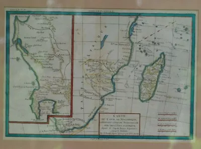 1780 Raynal And Bonne Map Of South Africa Zimbabwe Madagascar And Mozambique • £29.99