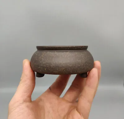 Round Chinese Yixing Zisha Mame Bonsai Pot 2.5''x2.5''x1.5'' • $13.23