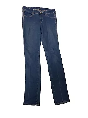 H & M Skinny Womens 28x32 Low Waist Blue Jeans Skinny Leg Super Tight &Denim • $16.95