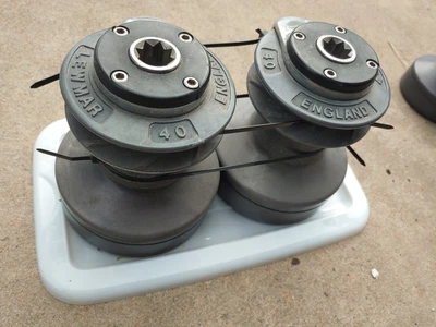 $1250 • Buy Pair Of Lewmar 40st Chrome 2 Speed Wave-grip Self Tailing Winches