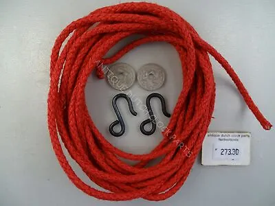 French Comtoise Morbier Lantern Clock Replacement Flax Cord Red 4 Mm/2.2 Mtr • $35
