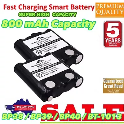 2x Battery Pack For Uniden BP-38 BP-40 BT-1013 BT-537 GMR FRS 2Way Radio Battery • $33.77
