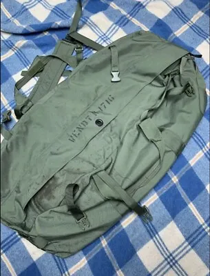 Nylon Military Field Backpack Large Duffel US Stamped Vintage • $48