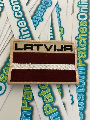 Latvija European Flag Patch Hook Tactical Backing Latvia Military Airsoft Milsim • $10.95