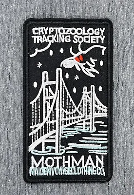Cryptozoology Mothman Embroidered Iron On Patch Approx 4.25” X 2.50” Free Ship • $5.49