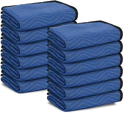 12 Moving Packing Blankets 80 X72  (35 Lb/dz) Heavy Duty Moving Pads For Protect • $57.58