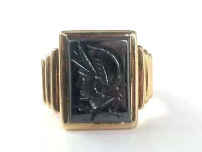 10k Yellow Gold Cameo Ring 9.1g Sz10 (mi1040440) • $519.99