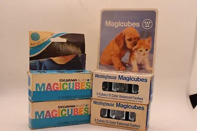 Lot Of 4 Packs Sylvania & Westinghouse Flash Magicubes: Flashcubes = 12 Cubes • $26