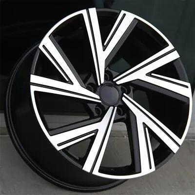 Set(4) 18x8 5x112 Black Machine Wheels Rims Volkswagen Jetta Golf Passat Cc Gti  • $899.20