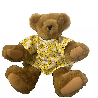 Vermont Teddy Bear Jointed Smiley Face Hospital Gown Get Well Bear 16” • $13.59