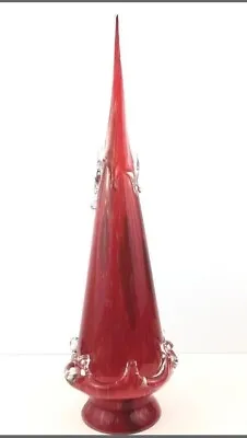 Murano Glass Tree Red Gold Clear Christmas 23  • $500