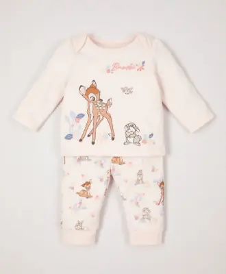Disney Baby Girls Bambi Pyjamas 3-24 Months Pink Bambi Thumper Pjs NEW • £12.99