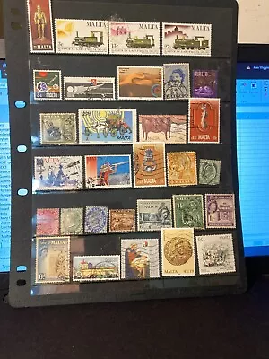 Malta Lot 1 Nice Page Of Mint/used Stamps QV Onwards Good Range  [483] REDUCED • $0.49