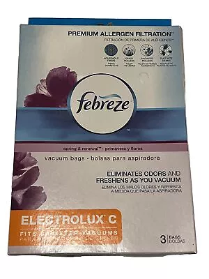 Electrolux C Febreze Vacuum Cleaner Bags Allergen Filtration For Canisters 3 Ct • $8.95