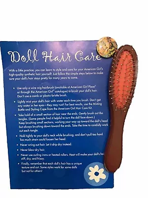 Pleasant Company American Girl Doll Red Burgundy Hair Brush Comb Salon Pin + • $8.99
