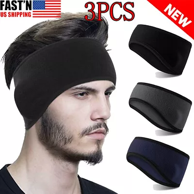 3pc Mens Ear Warmer Headband Wrap Winter Fleece Ear Muffs Cold Weather Ski Cover • $11.89