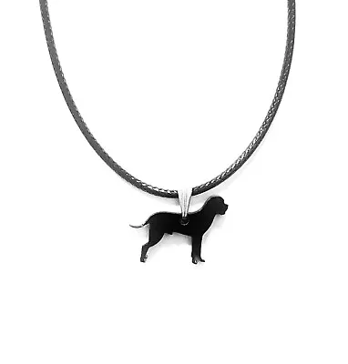 Cane Corso Dog Necklace Pendant In Black Acrylic • £3.55