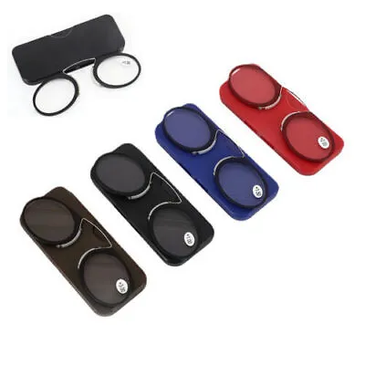 MINI Clip Nose Bridge Reading Glasses Portable Presbyopic Glasses With Case NEW • $5.50