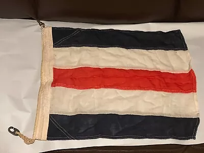 Canadian Merchant Navy Signal Flag Letter C Vintage. Used By Navy. Made By Scyco • $69.91