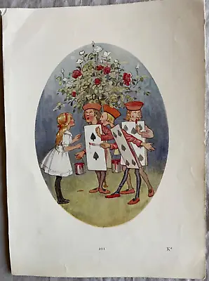 Alice In Wonderland 1922. Antique Lithograph By Margaret Tarrant - Art Décor • $15