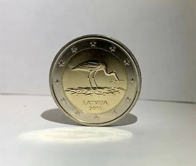 2015 Latvia Black Stork. 2 Euro Commemorative Coin • $6.99