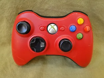 $9.99 • Buy DAMAGED Official Xbox 360 Red Wireless Controller *TESTED And WORKS