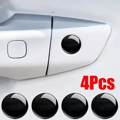 4Pcs Universal Black Car Door Lock Keyhole Sticker Protector Kit Decor Car Parts • $2.19