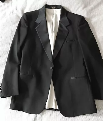 Vintage 70s-80s Pierre Cardin Satin Lapel Tuxedo Jacket 42R - MADE IN USA • $49