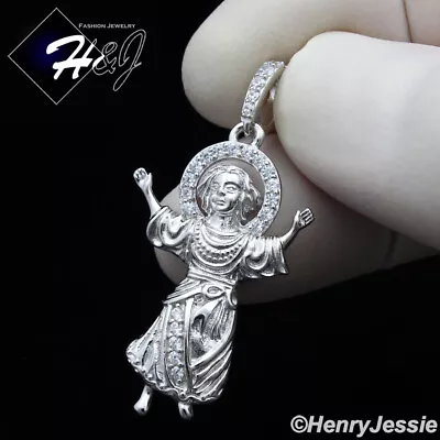 Men Women Solid 925 Sterling Silver Icy Bling Cz Small Baby Jesus Pendant*sp243 • $22.99