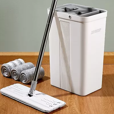 JOYMOOP Mop Bucket Wringer Set Home Flat Squeeze Floor Cleaning Wall Cleaner • $29.84