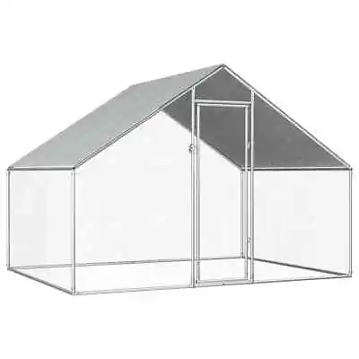 VidaXL Outdoor Chicken Pet Cage Garden House 2.75x2x1.92 M Galvanised Steel BEST • £267.40