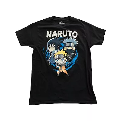 Naruto Shippuden Shirt Medium Kakashi Sasuke Chibi Retro  • $21.45