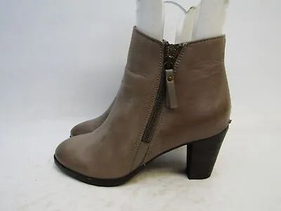 MIA Womens Size 8 M Brown Leather Zip Ankle Fashion Boots Booties • $32.29