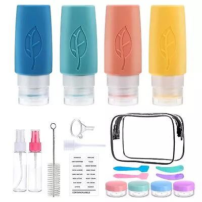 19 Pack Travel Bottles Set For Toiletries TSA Approved 3 Oz Travel Size Cont... • $15.38