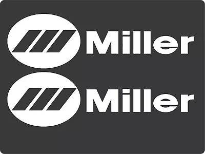 Welding Pair Miller Welding Die Cut 1 Pair White Decal Stickers 1.5  X 4.0  P56a • $4.29
