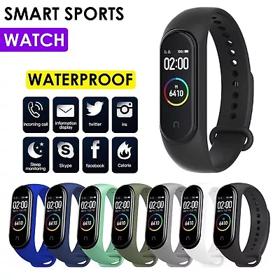 Bluetooth Smartwatch Bracelet Fitbit Style Heart Rate Monitor Pedometer Tracker • $18.99