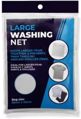 Large Washing Machine Mesh Net Zipped Laundry Wash Bag 60 X 40cm • £3.09