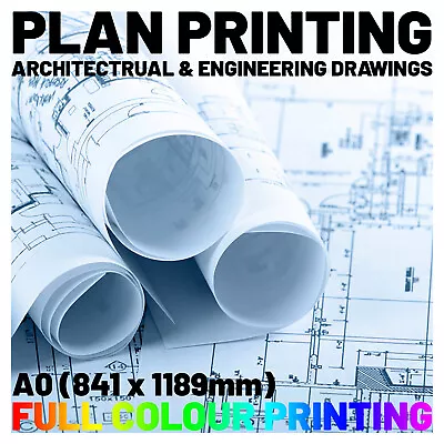 Architectural CAD Engineering Technical Blueprints Drawing Plans Printing A0 • £9.95